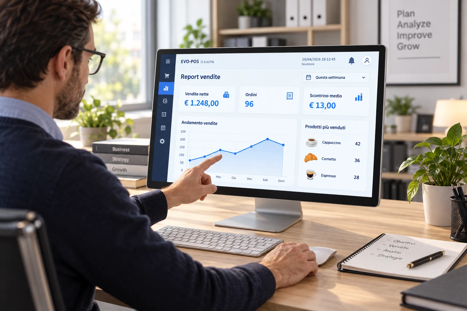 Report e andamento vendite in tempo reale