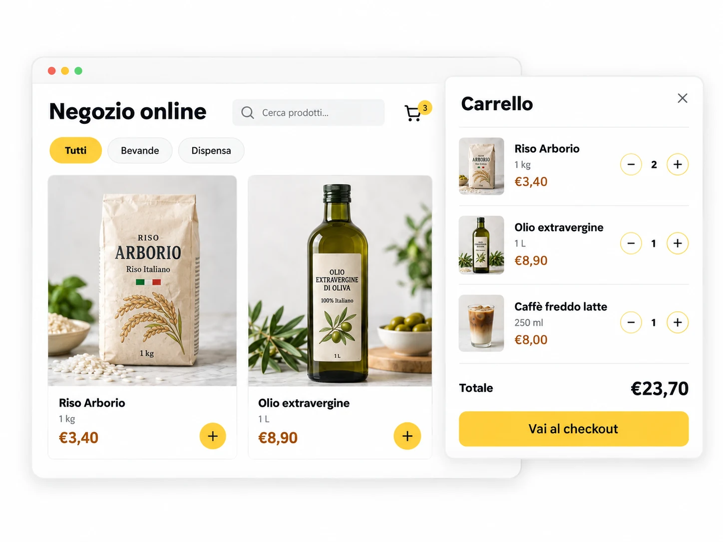 Vendi online come di persona
